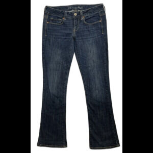 American Eagle Jeans Womens 6 Blue Denim Skinny Kick Stretch Low Rise 30x29